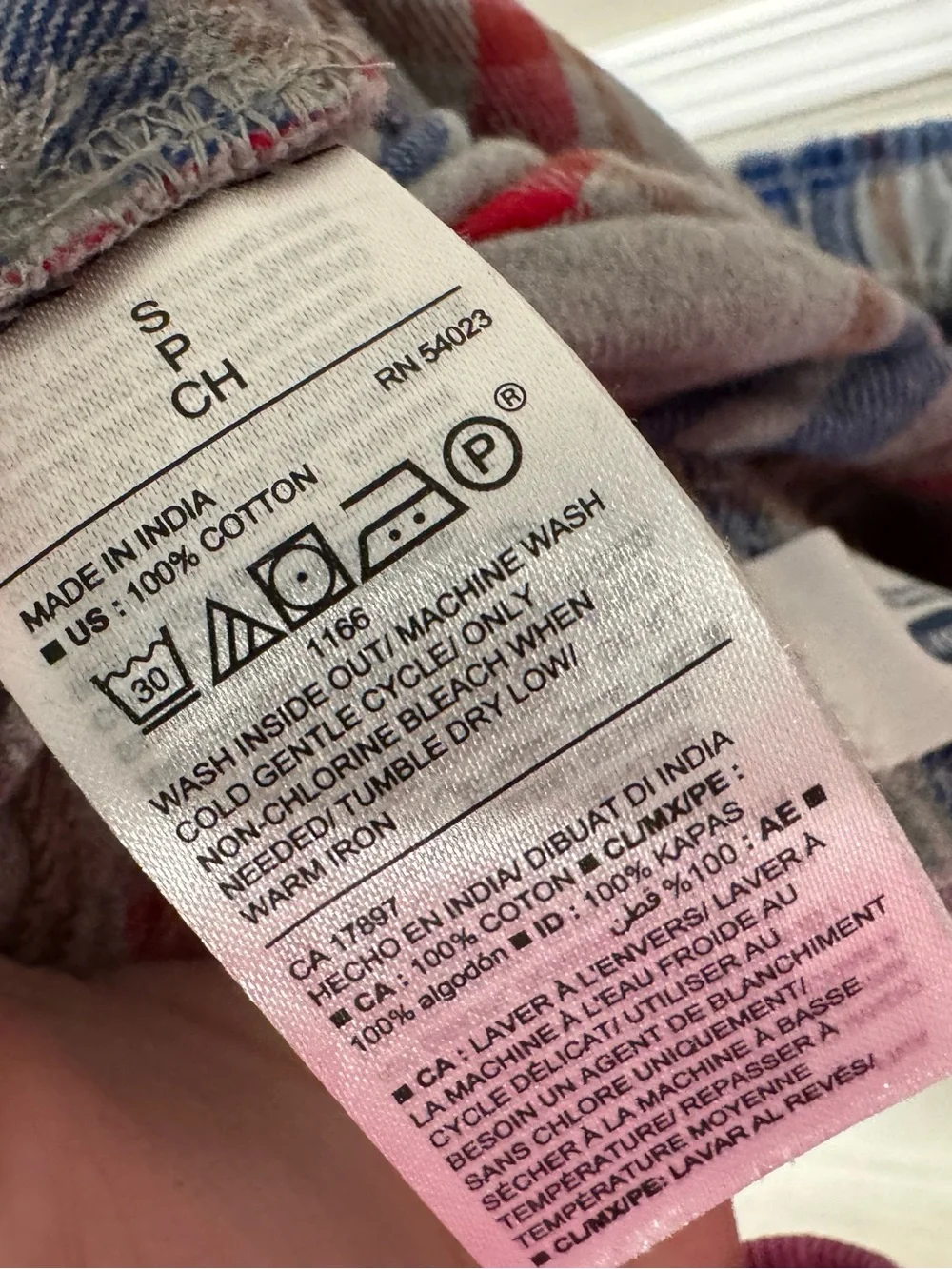 NWT Old Navy Men's Plaid Lounge Pants - Grey with Red & Blue
